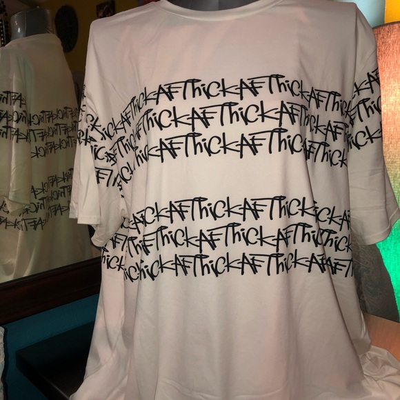 Fashion Nova Tops - Thick AF Graffiti Tee In Ivory